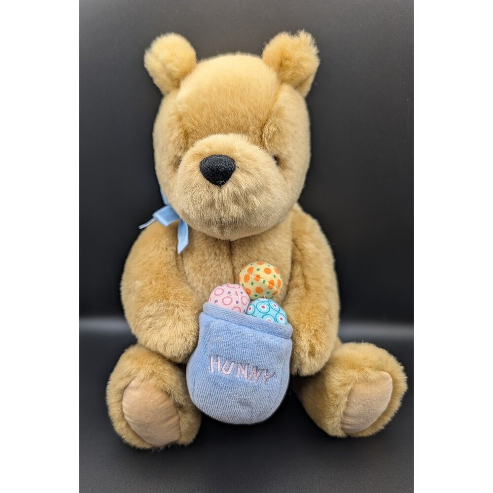 Disney Classic Winnie the Pooh Plush by Gund Easter Eggs in Hunny Pot 8" CLEAN